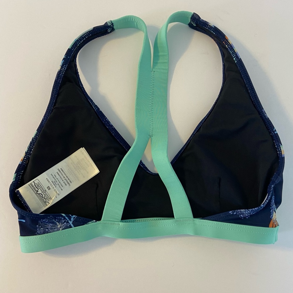 NWOT Patagonia Parrots Neo Navy Bottom Turn Bikini Top - Picture 5 of 11